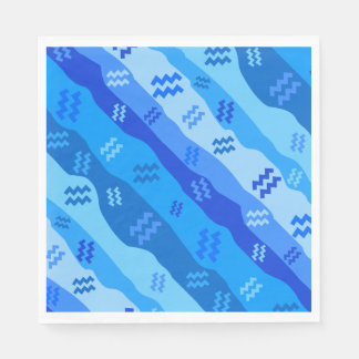 Aquarius Zodiac Rand Pappersservett
