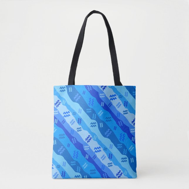 Aquarius Zodiac Rand Tygkasse (Framsida)
