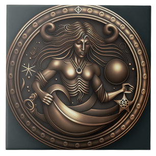 Aquarius Zodiac Sign Aquarius Horoscope Kakelplatta