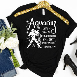 Aquarius Zodiac Sign Horoscope Personality Traits T Shirt