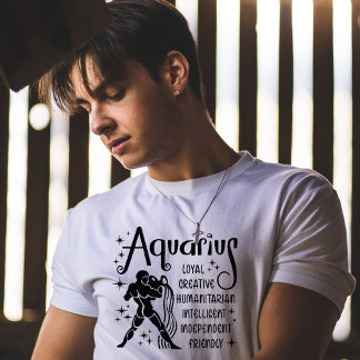 Aquarius Zodiac Sign Horoscope Personality Traits T Shirt