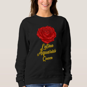 Aquarius Zodiac Sign Latina Ro för latinamerikansk T Shirt
