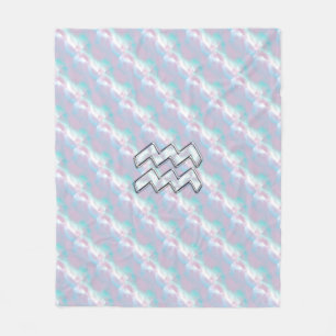 Aquarius Zodiac Sign Pastels Mor av Pearl Decor Fleecefilt