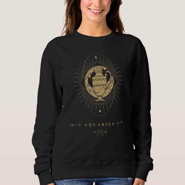 Aquarius zodiac sign t shirt (Framsida)