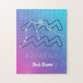 Aquarius Zodiac Stjärntecken Horoscope Constellati Pussel