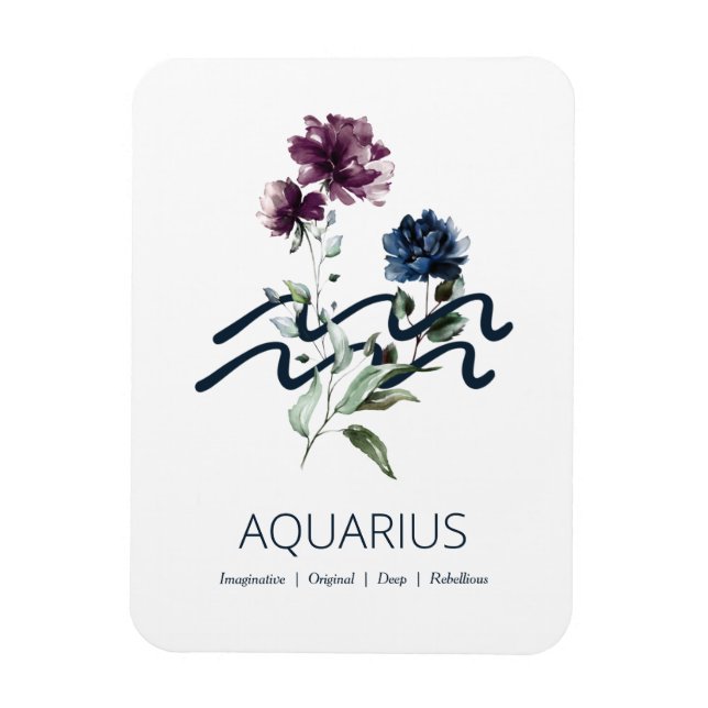 Aquarius Zodiac Stjärntecken Magnet (Vertikal)