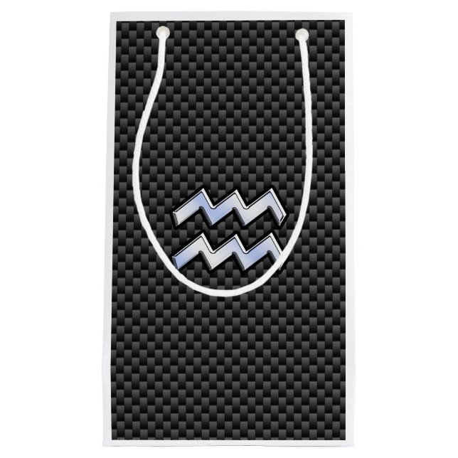 Aquarius Zodiac Symbol Carbon Fiber Decor (Framsidan)