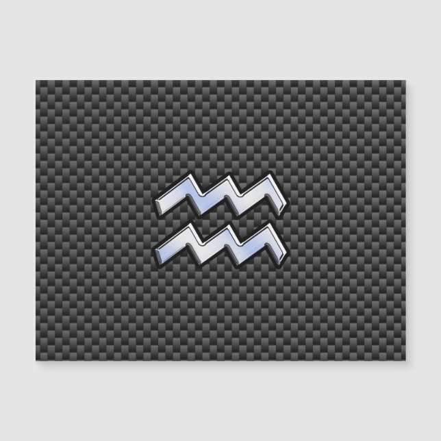 Aquarius Zodiac Symbol Carbon Fiber Decor (Framsida)