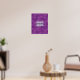 Aquarius Zodiac Symbol på fuchsia digital camo Poster (Living Room 3)