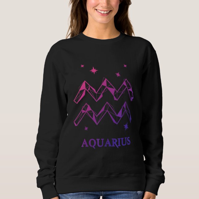 Aquarius Zodiac T Shirt (Framsida)