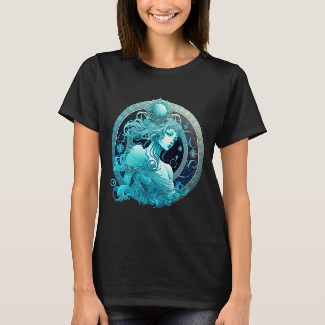 Aquarius - Zodiac T-Shirt (Framsida)
