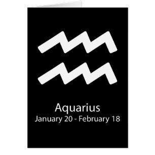 Aquarius Zodiac-tecken Astrologi Hälsningskort