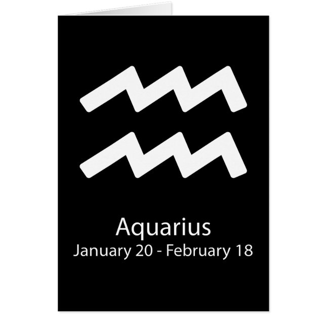 Aquarius Zodiac-tecken Astrologi Hälsningskort (Framsidan)