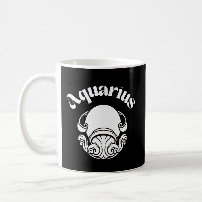 Aquarius Zodiac-tecken Astrologisk Kaffemugg (Vänster)