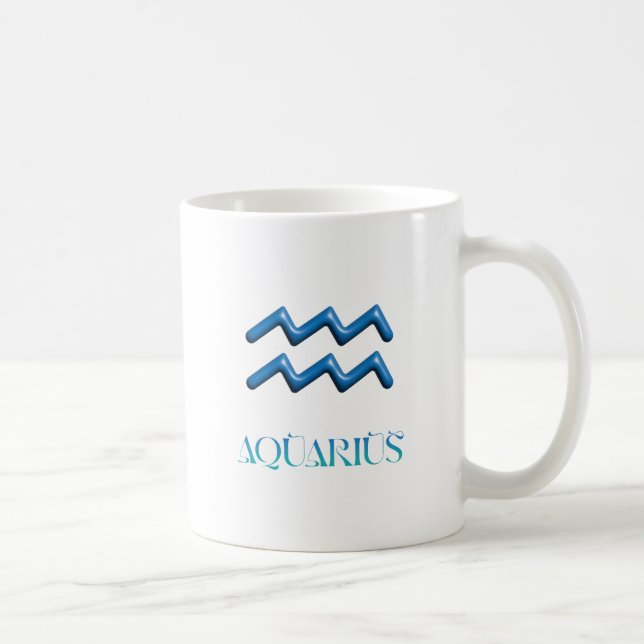 Aquarius Zodiac-tecken Kaffemugg (Höger)