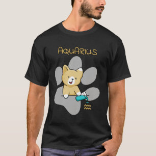 Aquarius Zodiac-tecken Kat Astrology Kitten Cats T Shirt
