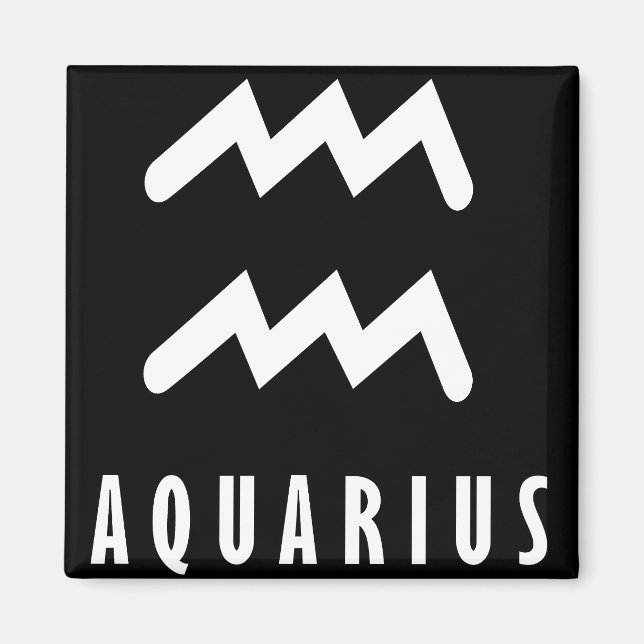 Aquarius zodiac-tecken magnet (Framsidan)