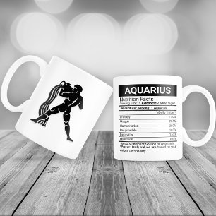 Aquarius Zodiac-tecken med näringsbrist. Jumbo Mugg