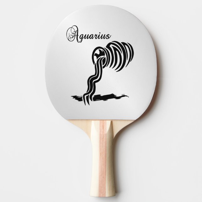 Aquarius Zodiac-tecken och -symbol Pingisracket (Framsidan)