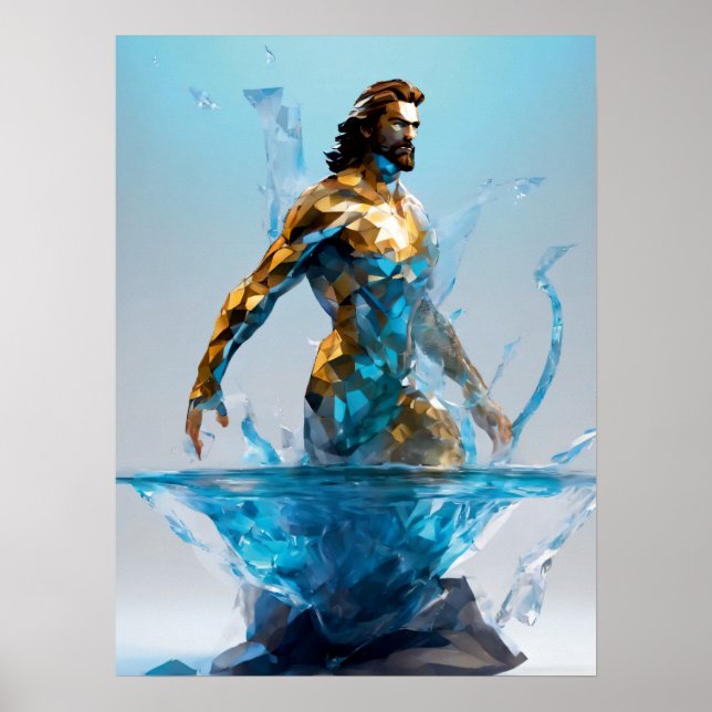 Aquarius Zodiac-tecken Poster (Framsidan)