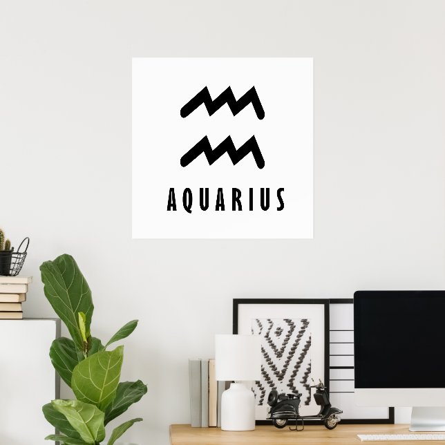 Aquarius zodiac-tecken poster (Hemmakontoret)