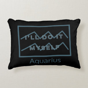 Aquarius Zodiac-tecken Roligt Offert Modern Prydnadskudde