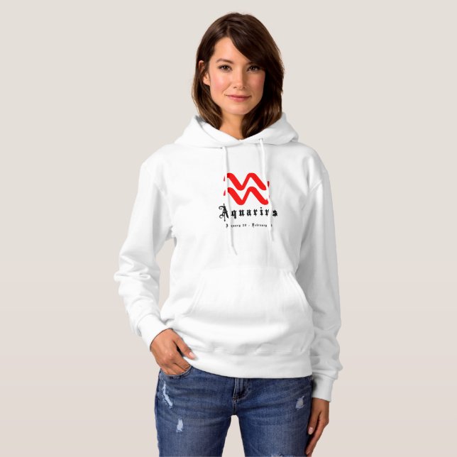 Aquarius zodiac-tecken t shirt (Hel framsida)