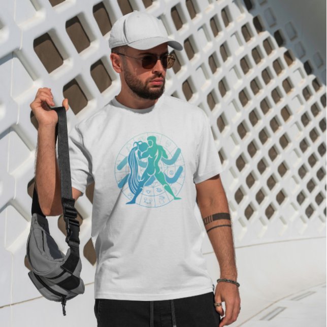 Aquarius Zodiac-tecken T Shirt (Skapare uppladdad)
