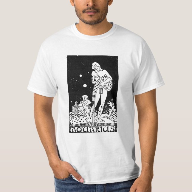 Aquarius Zodiac-tecken T Shirt (Framsida)