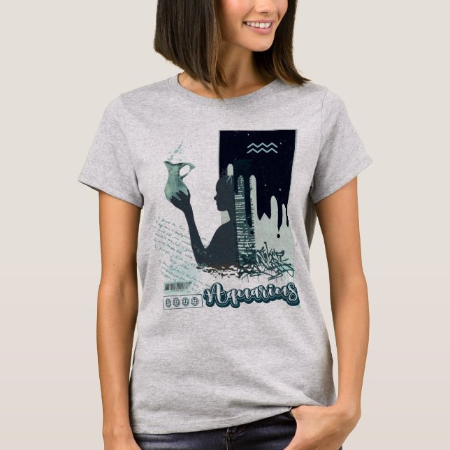 ’Aquarius’ Zodiac Tee ♒ (Framsida)