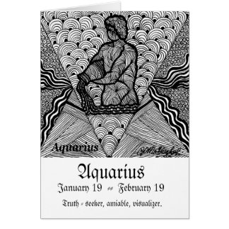 Aquarius   (Zodiac undertecknar), Hälsningskort