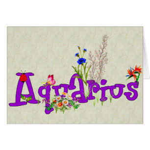Aquariusblommor OBS Kort