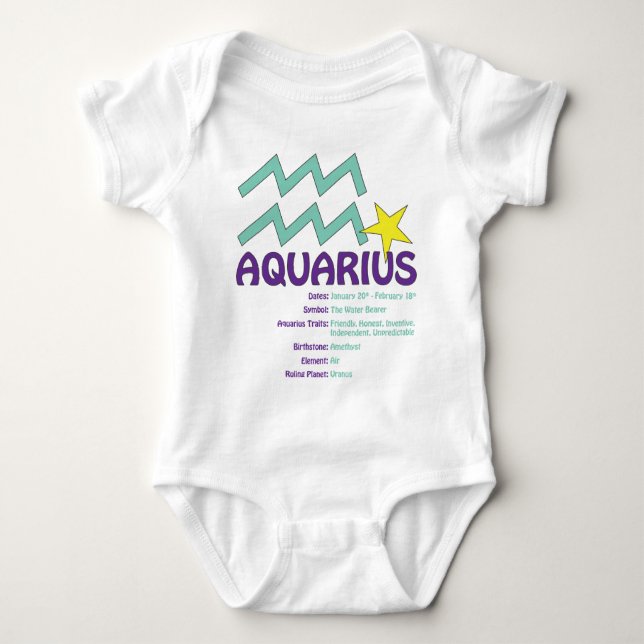 Aquariusdragbaby Tee Shirt (Framsida)