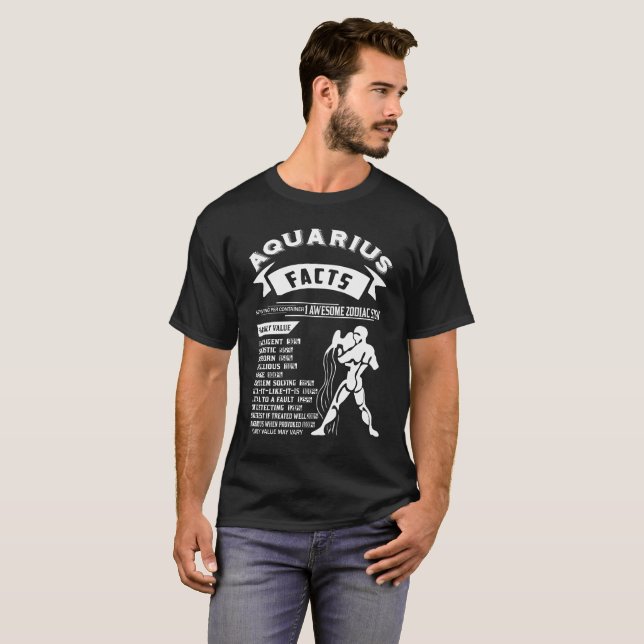 Aquariusfakta T-shirt (Hel framsida)