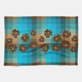 Aquariusvintagepläd & Psychedelic blommigt Kökshandduk