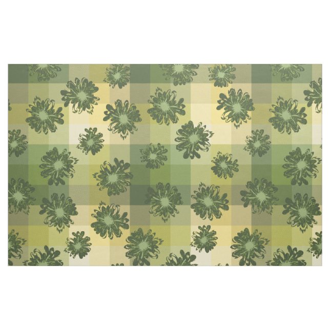 Aquariusvintagepläd & Psychedelic blommigt Tyg (Fat Quarter)