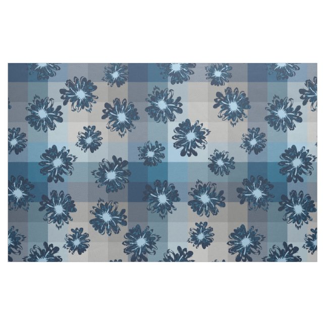 Aquariusvintagepläd & Psychedelic blommigt Tyg (Fat Quarter)