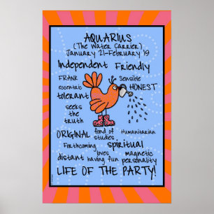 Aquariuswordcloudaffisch Poster