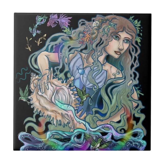 AquariusZodiac Kakelplatta (Framsidan)