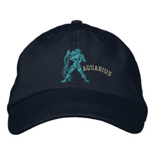 AquariusZodiac undertecknar broderi Jan 20 - Feb Broderad Keps
