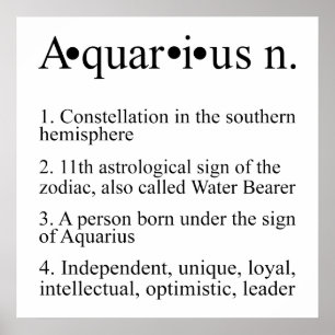 AquariusZodiac undertecknar det Poster