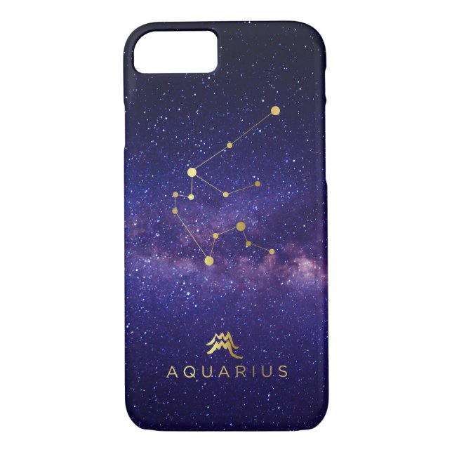 AquariusZodiac undertecknar galaxiphone case Case-Mate iPhone Skal (Baksida)