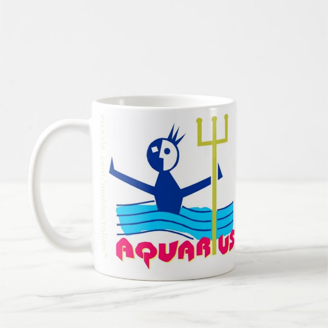 AquariusZodiac undertecknar Kaffemugg (Vänster)