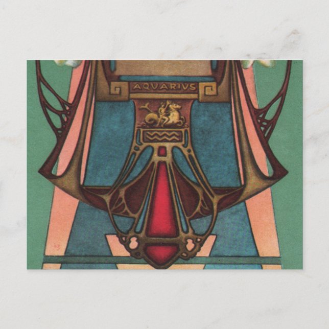 AquariusZodiac Vykort (Framsida)