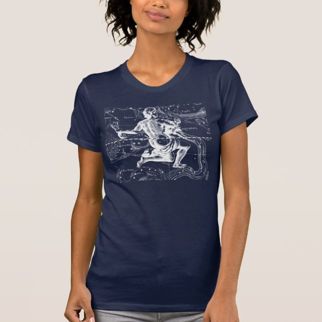 AquariusZodiackonstellation som inristar Hevelius T-shirt (Framsida)