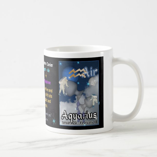 Aquariuszodiackopp Kaffemugg (Höger)
