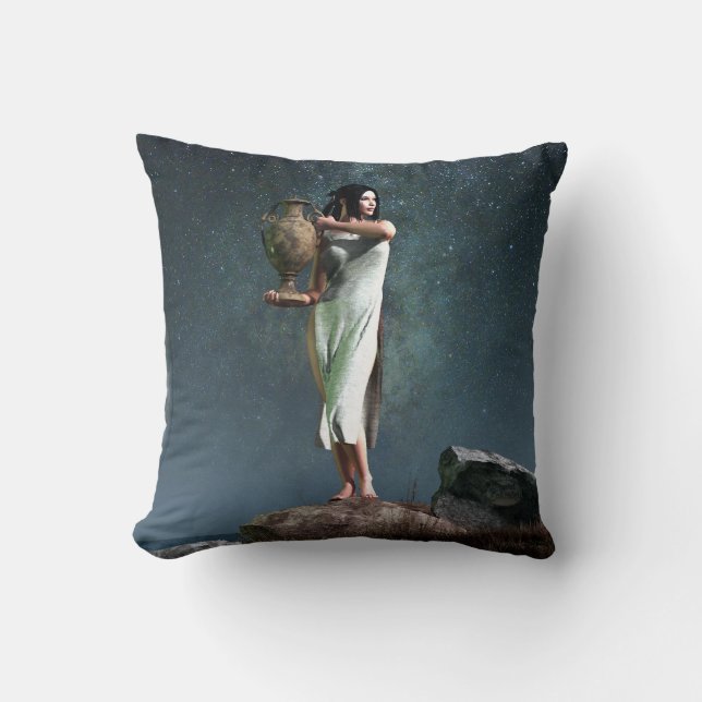 AquariusZodiacsymbol Kudde (Framsida)