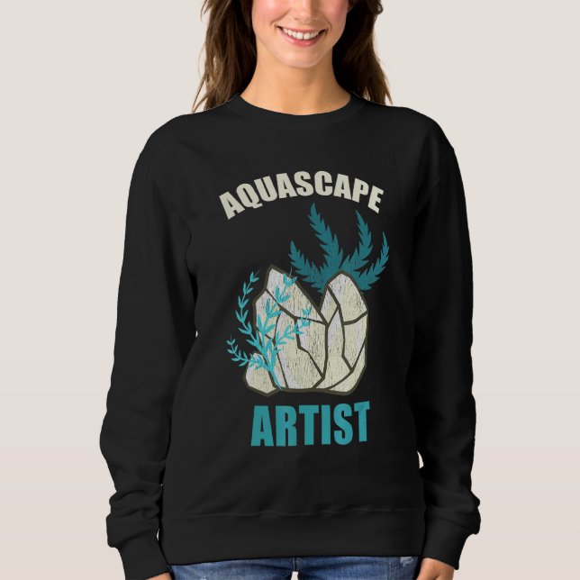 Aquascape Artist Fish Tank Aquatic Garden Ornament T Shirt (Framsida)