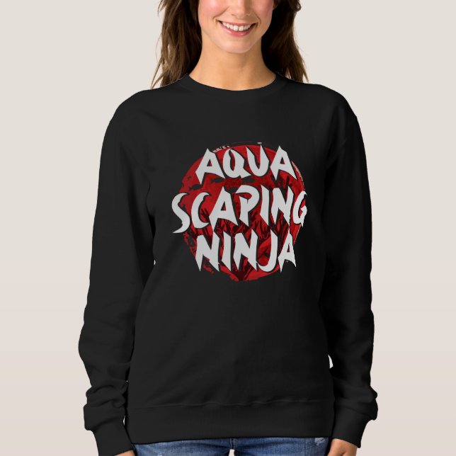 Aquascaping Ninja Aquarium Fish Tank Fishkeeping T Shirt (Framsida)