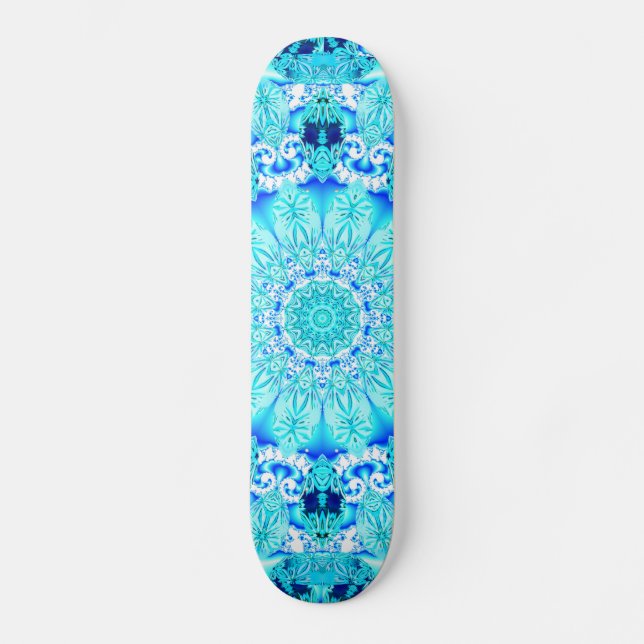 Aquasnöre, delikat abstrakt Mandala Skateboard Bräda 19,5 Cm (Framsida)